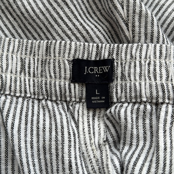 J. Crew Factory Striped Linen Blend Drawstring Shorts. Size Large. - Picture 9 of 14